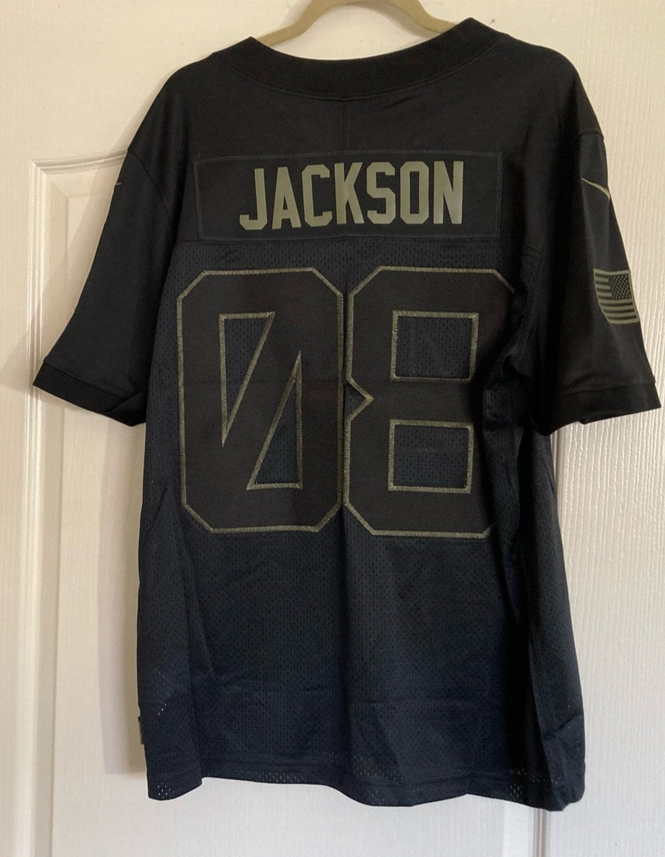 Nike Lamar Jackson Jersey Mens Large Black 8 Baltimore Ravens Salute to  Service