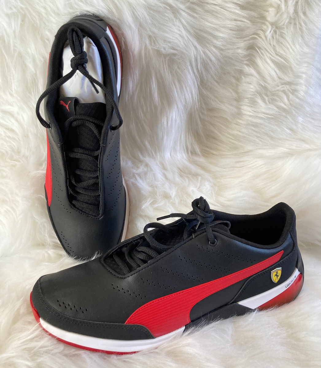 PUMA Ferrari Kart CAT X Sneaker Black Rosso Corsa Team MVP Sports