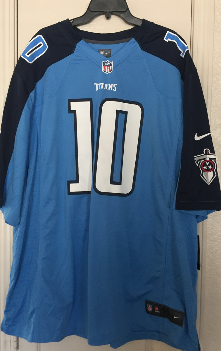 Nike Tennessee Titans Jake Locker Game Jersey - Light Blue #10