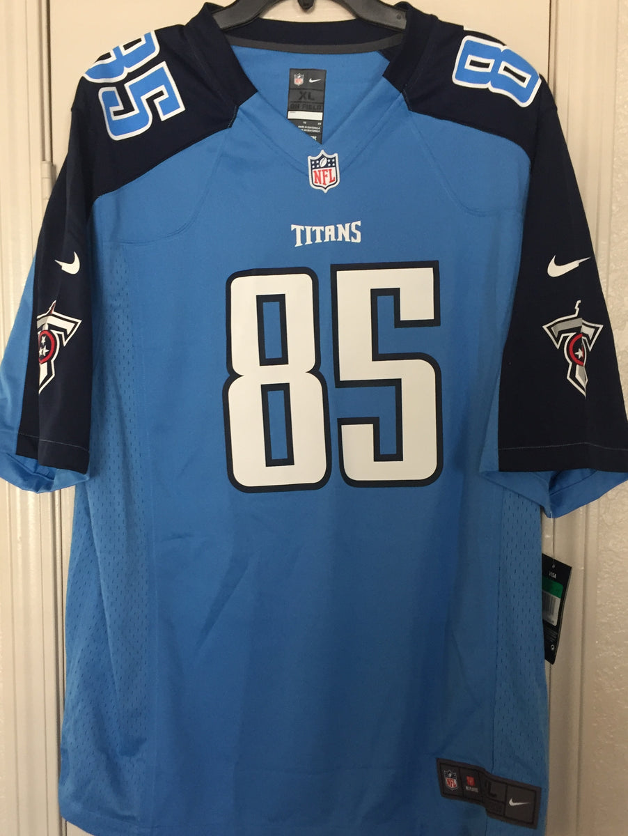 Nike Tennessee Titans Jake Locker Game Jersey - Light Blue #10