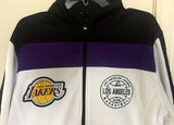 NBA Los Angeles Lakers Court Side Track Jacket White Full Zp Size M, L, XL - Teammvpsports