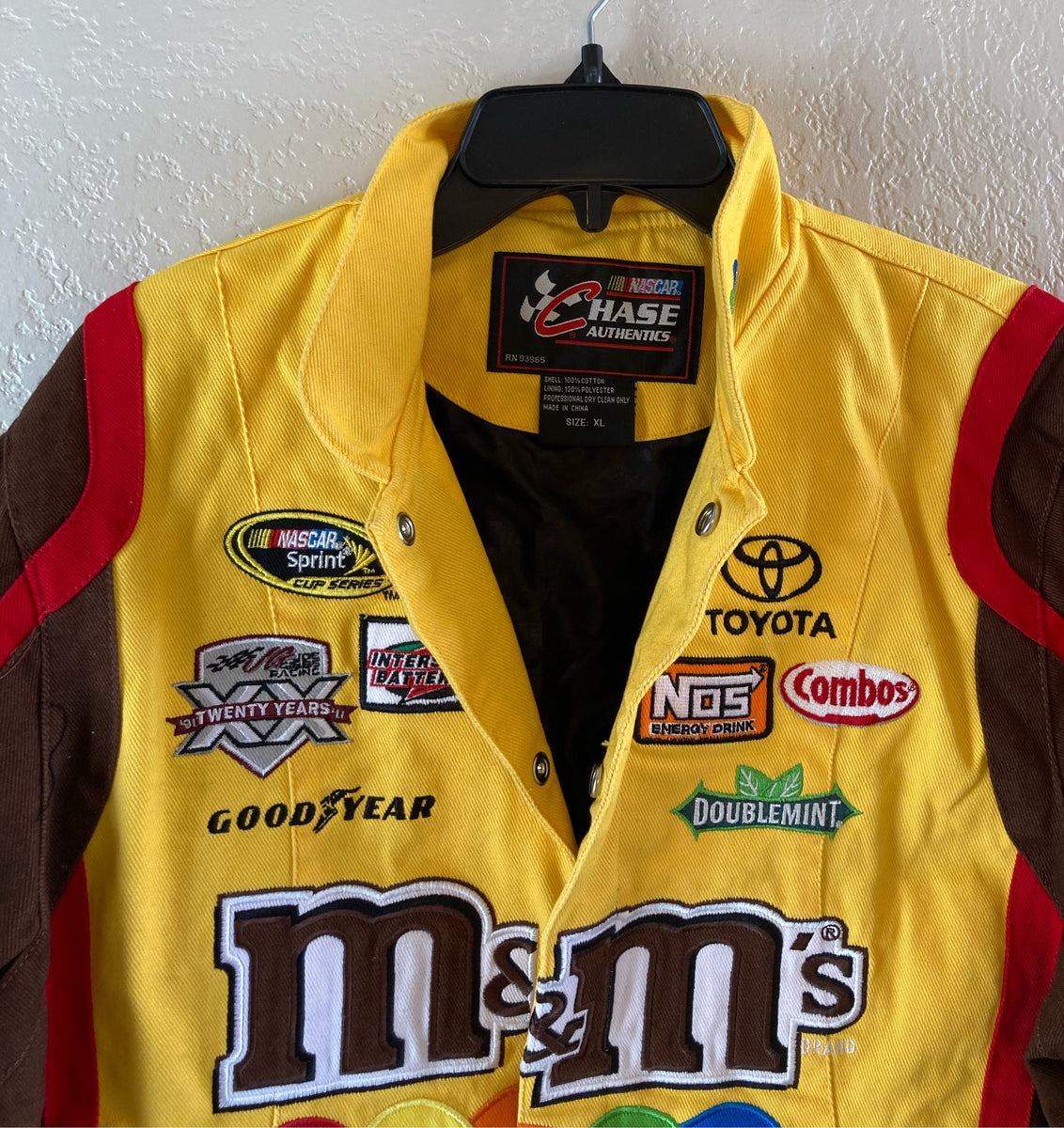 Kyle Busch M M s Men s Yellow Nascar Jacket by Chase Authentics