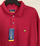 Jack Nicklaus Mens Cerise Red StayDri Short Sleeve Golf Polo Shirt
