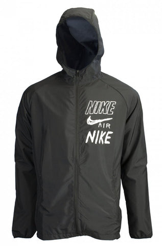 Nike Men's Essential Water-Resistant Hooded Windbreaker Black - Teammvpsports