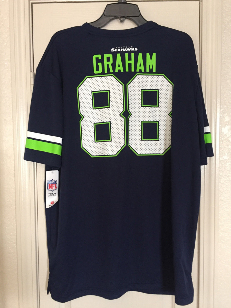 Buy the NIke Seattle Seahawks #12 Short Sleeve Navy Jersey Sz. L