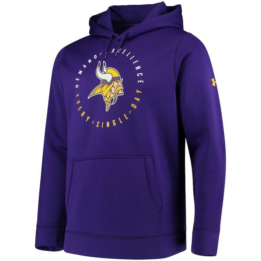 Men's Minnesota Vikings Sweatshirt Salute to Service Sideline Therma Hoodie