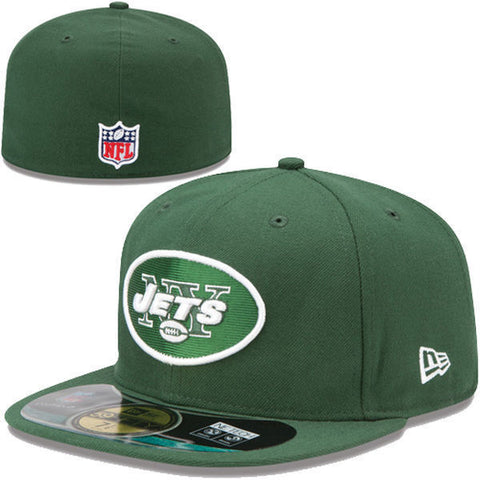NEW YORK JETS New Era 59FIFTY Official NFL On Field Cap Green Size 7 5/8 - Teammvpsports