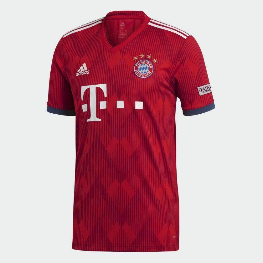adidas FC Bayern Munich 2018 2019 Home Soccer Football Jersey S M 