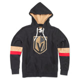 Wright and Ditson Vegas Golden Knights Lace Up Kinship Pullover Hoodie - Black Gold Red