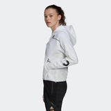 adidas women's James Bond (007) Z.N.E. White Full Zip Hooded Jacket