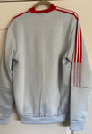 New York Red Bulls MLS Adidas Full Zip Up Anthem Jacket Gray Red