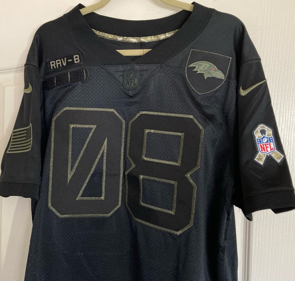Nike Lamar Jackson Baltimore Ravens Black 2020 Salute to Service Limited Jersey Size: Large