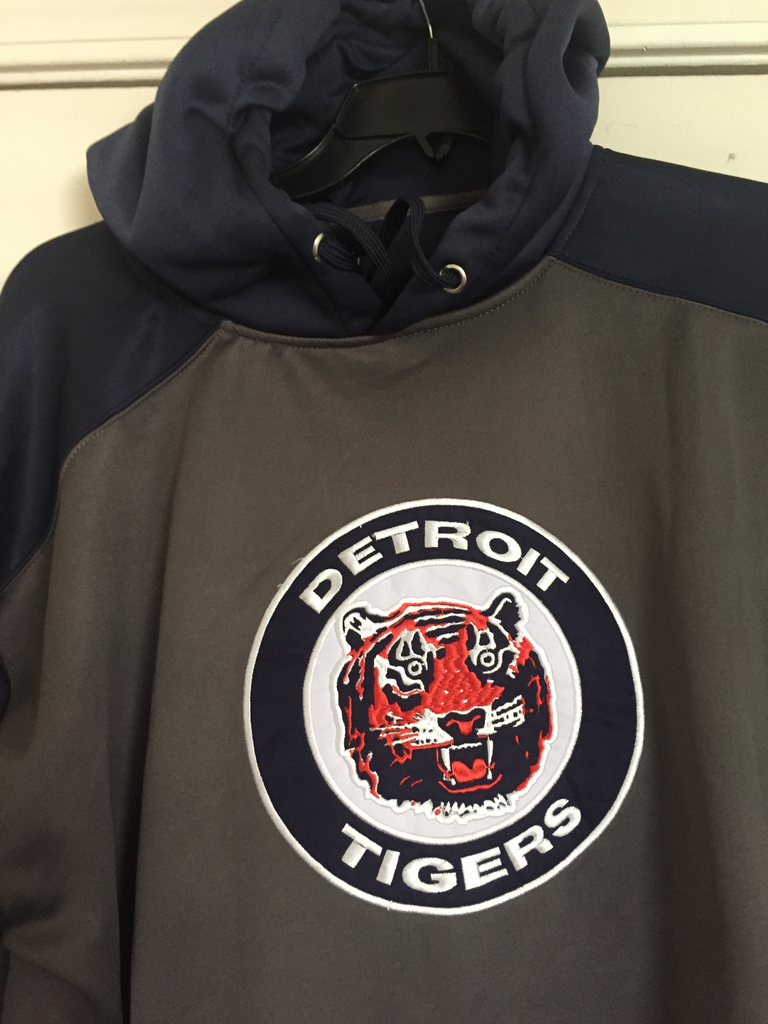 New Era Men's Detroit Tigers Throwback Pullover Hoodie in Blue | Size L | 60336043