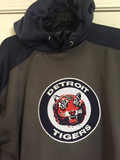 Men's Majestic Detroit Tigers Cooperstown Collection Big and Tall Grey Blue Hoodie - Teammvpsports
