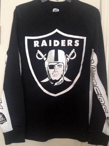NFL Oakland Raiders Hands High Long Sleeve Black Tee Shirt Size S - Teammvpsports