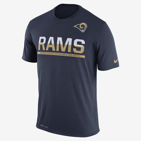 Nike Los Angeles Rams Team Practice Legend Performance T-Shirt Size L - Teammvpsports
