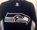 NFL Seattle Seahawks Hands High Long Sleeve Blue Tee Shirt Size L - Teammvpsports