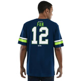 Seattle Seahawks NFL Men Navy Blue #12 FAN Team Apparel Tee Shirt - Teammvpsports