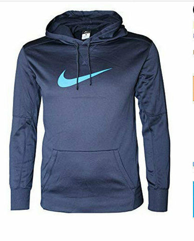 Nike Dry Therma-Fit Swoosh Hoodie Sweatshirt Navy Size L - Teammvpsports