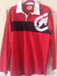 Ecko Men's Red Armpit Blocked Long Sleeve Rhino Rugby Shirt Sizes M, L MRSP $60 - Teammvpsports