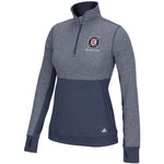 Women's adidas MLS Chicago Fire Gray/Navy Quarter-Zip Two-Tone Jacket Size L - Teammvpsports