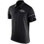 Men's Baltimore Ravens Nike Black Team Issue Dri-FIT Polo Golf Shirt Size M - Teammvpsports