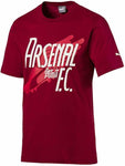 Puma ARSENAL F.C.Graphic Soccer Boot Shoe Tee, RED Size XL - Teammvpsports