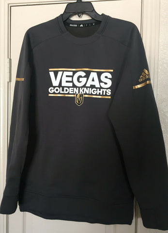 Vegas Golden Knights NHL Men's Grey Long Sleeve Player Crew Neck Sweatshirt S - Teammvpsports