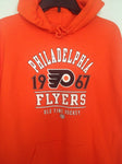 Old Time Hockey Philadelphia Flyers Orange Pullover Hoodie Size L - Teammvpsports