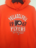 Old Time Hockey Philadelphia Flyers Orange Pullover Hoodie Size L - Teammvpsports