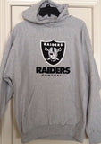 Oakland Raiders Heather Gray Team Apparel Hoodie Size L - Teammvpsports