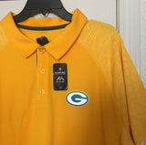 Majestic Cool Base Men's Green Bay Packers Yellow Golf Polo Shirt, Size L, XL - Teammvpsports
