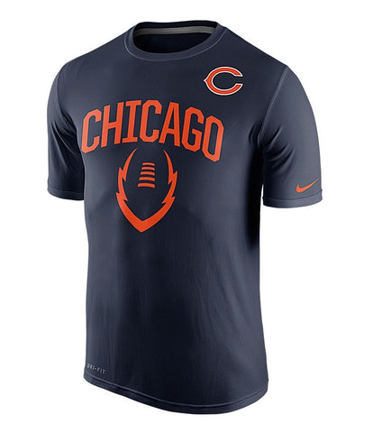 NFL Chicago Bears Nike Blue Legend Icon Performance Tee Shirt Size M - Teammvpsports