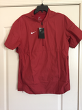 Nike Quarter Zip Hot Jacket Short Sleeve Maroon - Teammvpsports