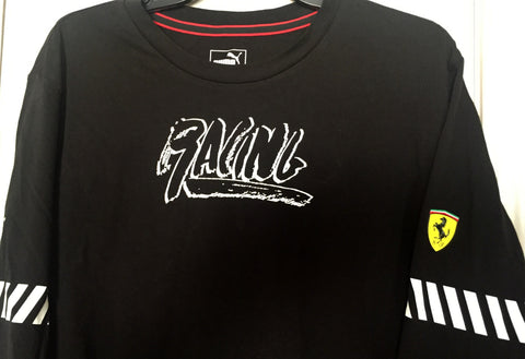 Puma Ferrari Long Sleeve Street Tee Shirt Puma Black Size L – Team MVP  Sports