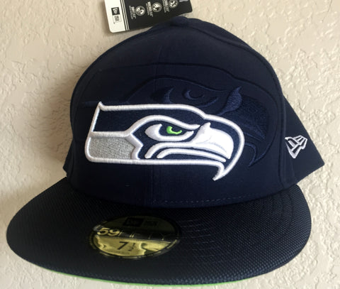 New Era Seattle Seahawks Blue 59FIFTY fitted cap Size 7 1/2 - Teammvpsports