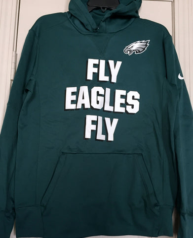 Nike Philadelphia Eagles Fly Eagles Fly Green Pullover Circuit Hoodie Size S - Teammvpsports
