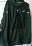 Nike New York Jets Green Windbreaker Sideline Jacket On Field Apparel Size 2XL, 4XL - Teammvpsports