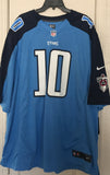 Nike Jake Locker #10 Tennessee Titans Blue Game Jersey Size 4XL - Teammvpsports
