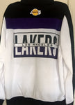 NBA Los Angeles Lakers Court Side Track Jacket White Full Zp Size M, L, XL - Teammvpsports