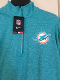 Nike Women's Long Sleeve Teal Miami Dolphins Funnel Pullover Top Size 2XL - Teammvpsports