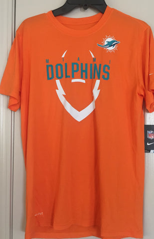 Nike Miami Dolphins Orange Icon Legend Tee Shirt Size M - Teammvpsports
