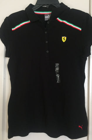 Puma Ferrari Women's Sleeveless Polo Black Size L - Teammvpsports