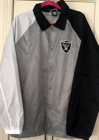 Team Apparel 3rd Collection Raiders Windbreaker Button Up Size M - Teammvpsports