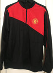 Adjmi Apparel Manchester United Track Jacket Black Red Full Zip Size L - Teammvpsports