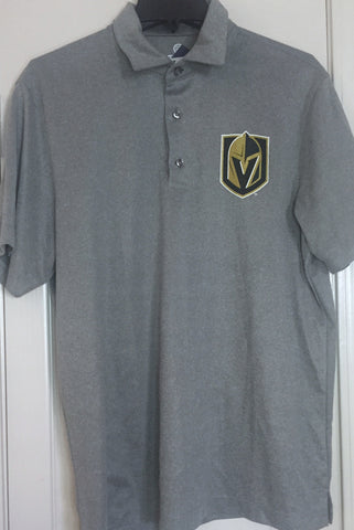 Fanatics Vegas Golden Knights Gray Polo Golf Shirt Size L - Teammvpsports