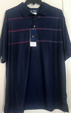 Jack Nicklaus Mens Classic Navy StayDri Golf Polo Shirt Sizes  L, XL - Teammvpsports