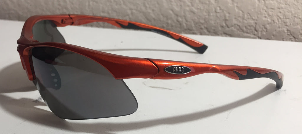 Pugs Sunglasses Plastic Half Frames Orange Silver – Team MVP Sports