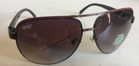 Pugs Sunglasses Black Red Metal Frames, Plastic Arms UV400 - Teammvpsports