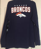 Team Apparel Denver Broncos Long Sleeve Navy Shirt Size M - Teammvpsports